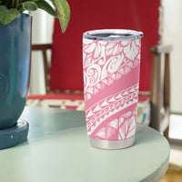 Polynesian Tiare Flower Pink Pastel Vibes Tumbler Cup