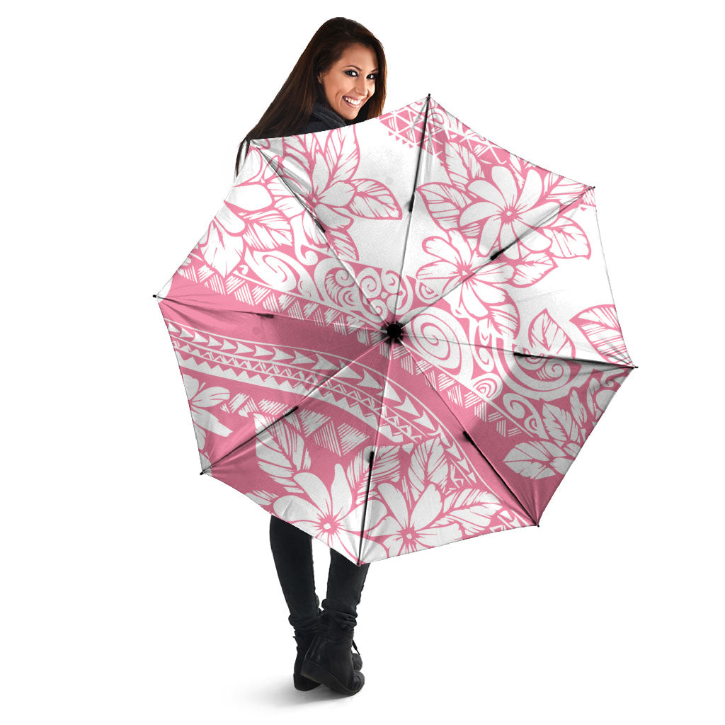 Polynesian Tiare Flower Pink Pastel Vibes Umbrella LT14 - Polynesian Pride