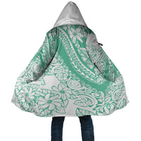 Polynesian Tiare Flower Cyan Pastel Vibes Cloak