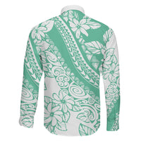 Polynesian Tiare Flower Cyan Pastel Vibes Family Matching Summer Maxi Dress and Hawaiian Shirt LT14 - Polynesian Pride