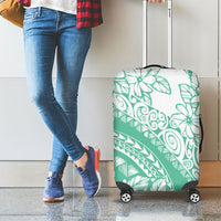 Polynesian Tiare Flower Cyan Pastel Vibes Luggage Cover