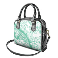 Polynesian Tiare Flower Cyan Pastel Vibes Shoulder Handbag