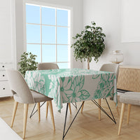 Polynesian Tiare Flower Cyan Pastel Vibes Tablecloth