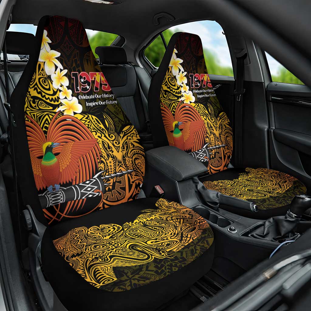Papua New Guinea 1975 Car Seat Cover Create Our History Inspire Our Future LT14 One Size Black - Polynesian Pride