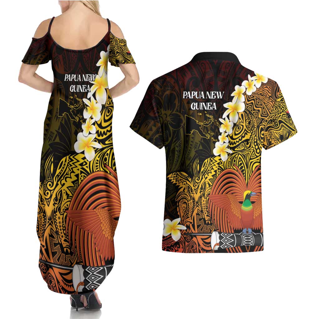 Papua New Guinea 1975 Couples Matching Summer Maxi Dress and Hawaiian Shirt Create Our History Inspire Our Future - Polynesian Pride