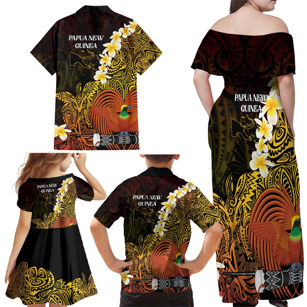 Papua New Guinea 1975 Family Matching Off Shoulder Maxi Dress and Hawaiian Shirt Create Our History Inspire Our Future LT14 - Polynesian Pride