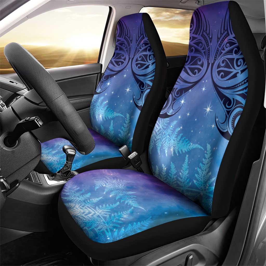 New Zealand Matariki Car Seat Cover Aotearoa Maori New Year Galaxy Maori Silver Fern LT14 - Polynesian Pride