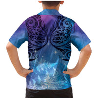 New Zealand Matariki Family Matching Mermaid Dress and Hawaiian Shirt Aotearoa Maori New Year Galaxy Maori Silver Fern LT14 - Polynesian Pride
