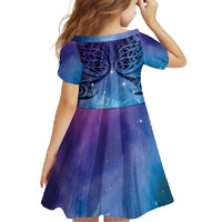 New Zealand Matariki Family Matching Short Sleeve Bodycon Dress and Hawaiian Shirt Aotearoa Maori New Year Galaxy Maori Silver Fern LT14 - Polynesian Pride