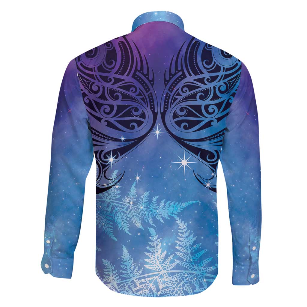New Zealand Matariki Family Matching Summer Maxi Dress and Hawaiian Shirt Aotearoa Maori New Year Galaxy Maori Silver Fern LT14 - Polynesian Pride