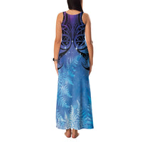New Zealand Matariki Family Matching Tank Maxi Dress and Hawaiian Shirt Aotearoa Maori New Year Galaxy Maori Silver Fern LT14 - Polynesian Pride