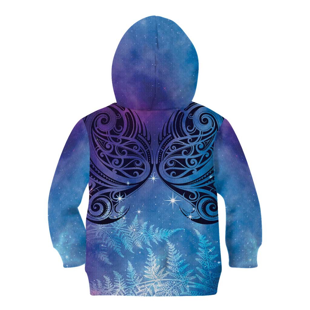 New Zealand Matariki Kid Hoodie Aotearoa Maori New Year Galaxy Maori Silver Fern LT14 - Polynesian Pride