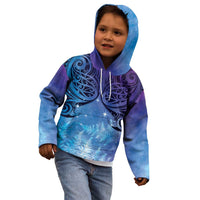 New Zealand Matariki Kid Hoodie Aotearoa Maori New Year Galaxy Maori Silver Fern LT14 - Polynesian Pride