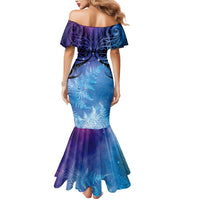 New Zealand Matariki Mermaid Dress Aotearoa Maori New Year Galaxy Maori Silver Fern LT14 - Polynesian Pride