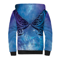New Zealand Matariki Sherpa Hoodie Aotearoa Maori New Year Galaxy Maori Silver Fern LT14 - Polynesian Pride