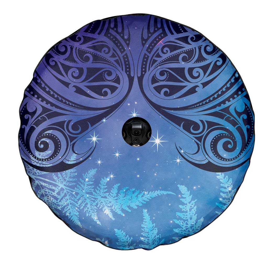 New Zealand Matariki Spare Tire Cover Aotearoa Maori New Year Galaxy Maori Silver Fern LT14 - Polynesian Pride
