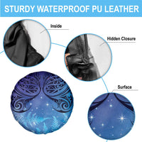 New Zealand Matariki Spare Tire Cover Aotearoa Maori New Year Galaxy Maori Silver Fern LT14 - Polynesian Pride