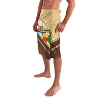 Personalised Bula Vinaka Fiji Drua Lavalava Fijian Traditional Canoe Tapa Cloth Beige