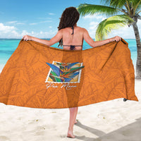 Aloha Hawaii Pua Manu Sarong Hawaiian Bird of Paradise Flowers Stylized Stamp
