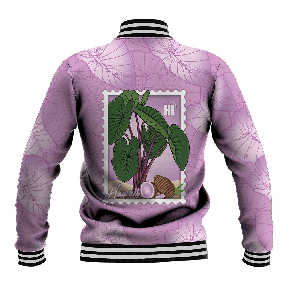Aloha Hawaii Kalo Baseball Jacket Hawaiian Taro Leaves Stylized Stamp LT14 - Polynesian Pride