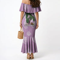 Aloha Hawaii Kalo Mermaid Dress Hawaiian Taro Leaves Stylized Stamp LT14 - Polynesian Pride