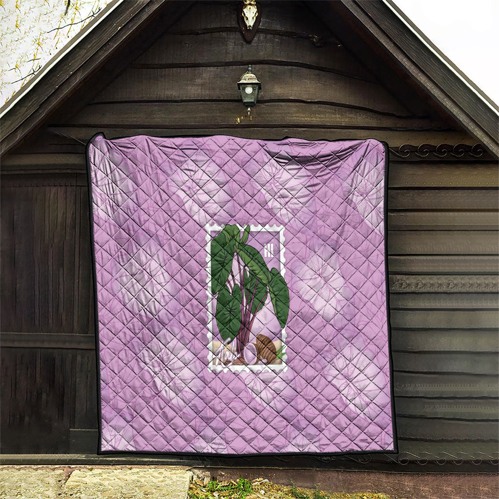 Aloha Hawaii Kalo Quilt Hawaiian Taro Leaves Stylized Stamp LT14 - Polynesian Pride