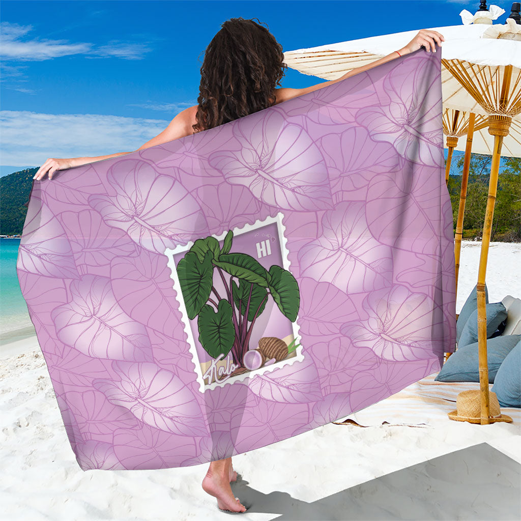Aloha Hawaii Kalo Sarong Hawaiian Taro Leaves Stylized Stamp