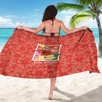 Aloha Hawaii Pua Aloalo Sarong Hawaiian Hibiscus Flowers Stylized Stamp