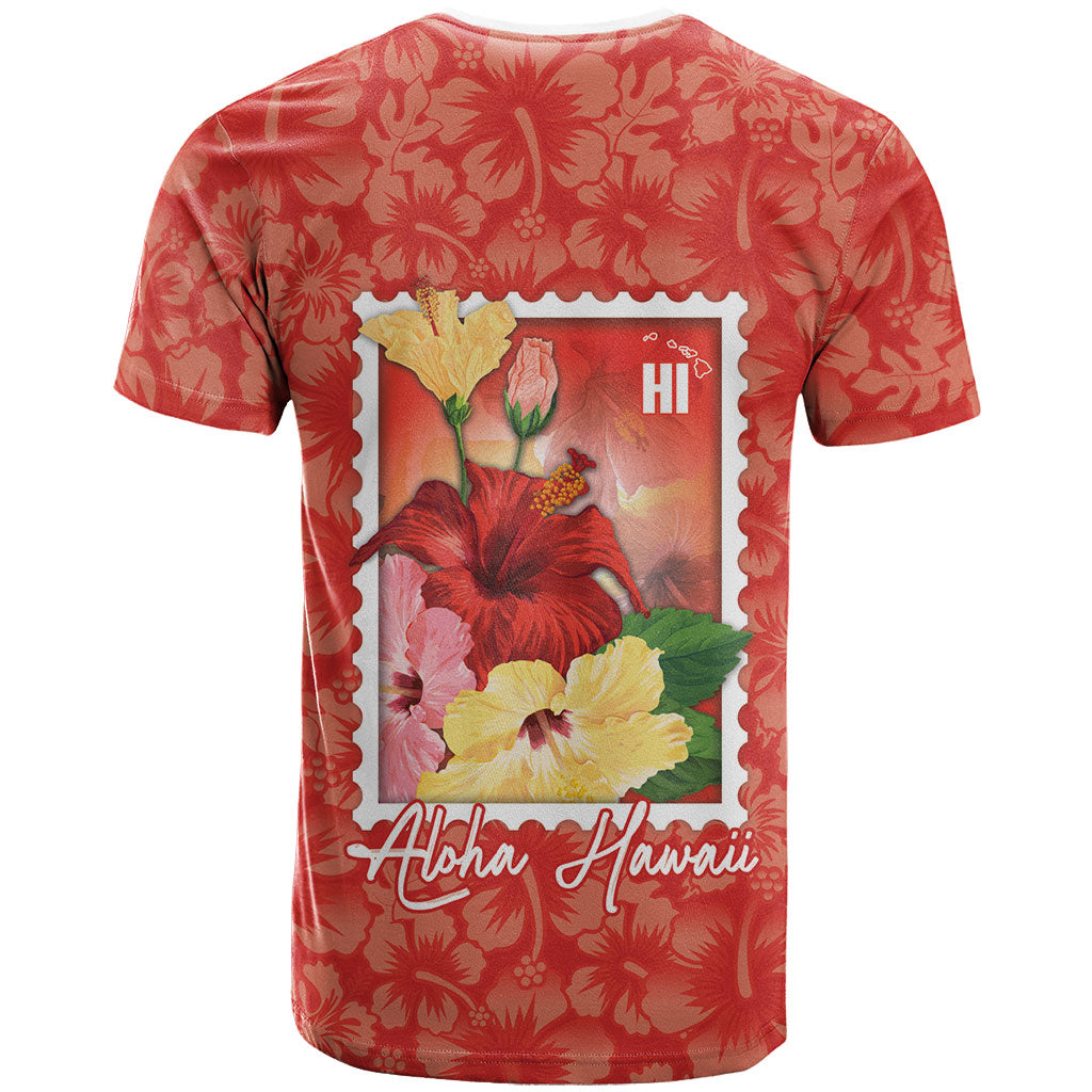 Aloha Hawaii Pua Aloalo T Shirt Hawaiian Hibiscus Flowers Stylized Stamp