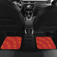 Aloha Hawaii Ohia Lehua Car Mats Hawaiian Lei Stylized Stamp LT14 Set 2pcs - Back Red - Polynesian Pride