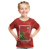 Aloha Hawaii Ohia Lehua Kid T Shirt Hawaiian Lei Stylized Stamp
