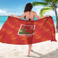 Aloha Hawaii Ohia Lehua Sarong Hawaiian Lei Stylized Stamp