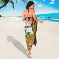 Custom Fiji And Australia Rugby Sarong Fijian Palm Tree Mix Aussie Kangaroo LT14 - Polynesian Pride