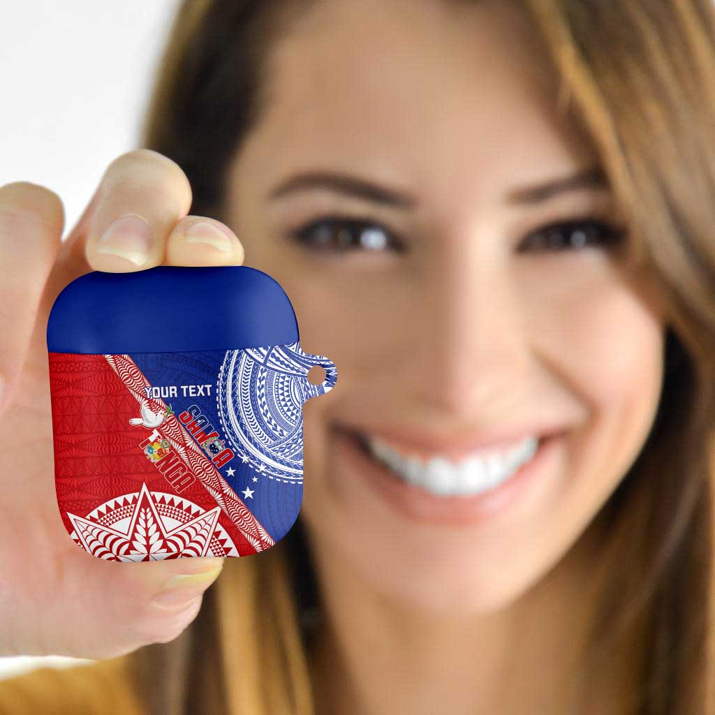 Tonga and Samoa Rugby Custom AirPods Case Ikale Tahi Manu Samoa Together - Polynesian Pride