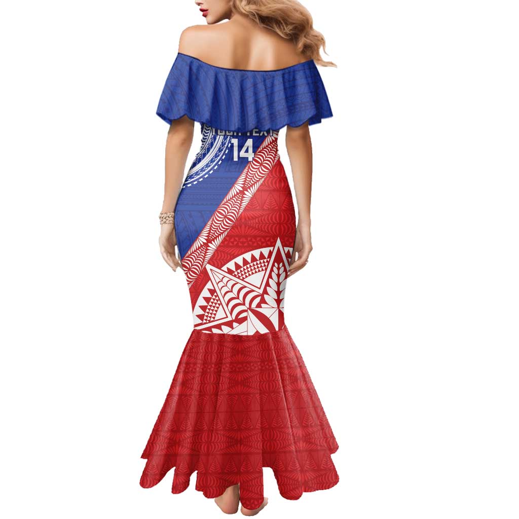 Tonga and Samoa Rugby Custom Family Matching Mermaid Dress and Hawaiian Shirt Ikale Tahi Manu Samoa Together - Polynesian Pride