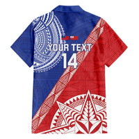 Tonga and Samoa Rugby Custom Family Matching Off The Shoulder Long Sleeve Dress and Hawaiian Shirt Ikale Tahi Manu Samoa Together LT14 - Polynesian Pride