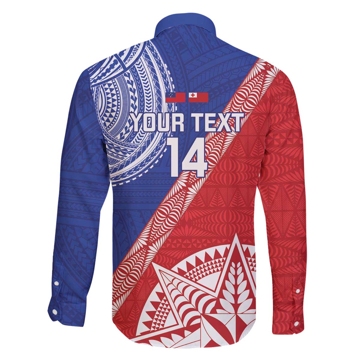 Tonga and Samoa Rugby Custom Family Matching Off The Shoulder Long Sleeve Dress and Hawaiian Shirt Ikale Tahi Manu Samoa Together LT14 - Polynesian Pride