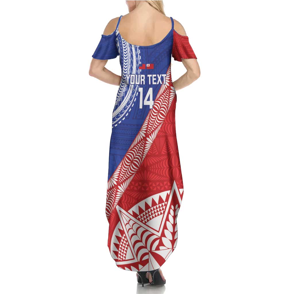 Tonga and Samoa Rugby Custom Family Matching Summer Maxi Dress and Hawaiian Shirt Ikale Tahi Manu Samoa Together - Polynesian Pride