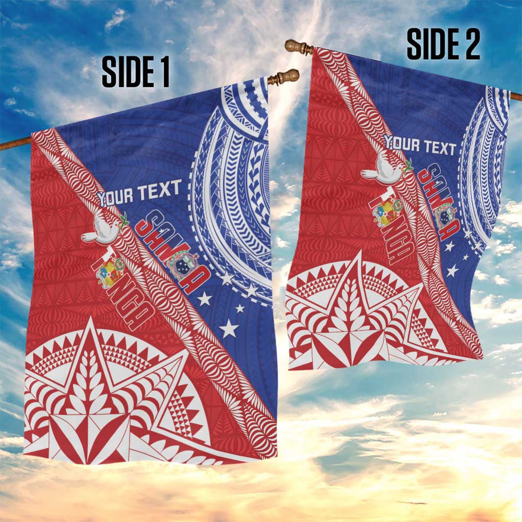 Tonga and Samoa Rugby Custom Garden Flag Ikale Tahi Manu Samoa Together - Polynesian Pride