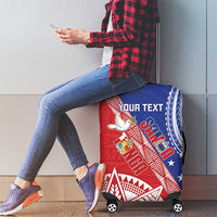 Tonga and Samoa Rugby Custom Luggage Cover Ikale Tahi Manu Samoa Together - Polynesian Pride