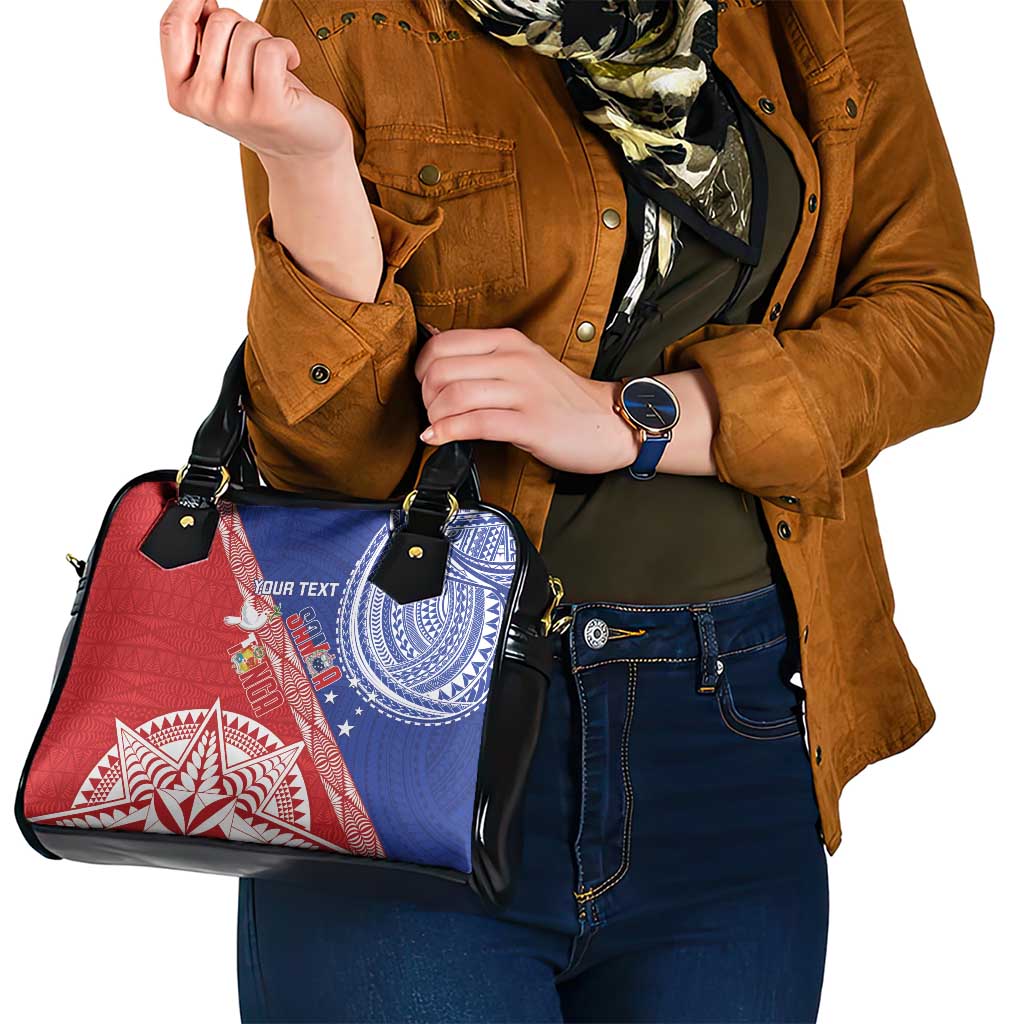 Tonga and Samoa Rugby Custom Shoulder Handbag Ikale Tahi Manu Samoa Together - Polynesian Pride
