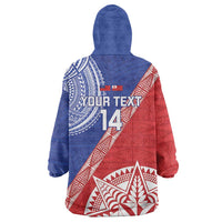 Tonga and Samoa Rugby Custom Wearable Blanket Hoodie Ikale Tahi Manu Samoa Together LT14 - Polynesian Pride