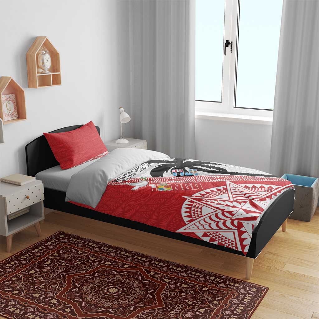 Fiji and Tonga Rugby Custom Bedding Set Flying Fijians Ikale Tahi Together Pacific - Polynesian Pride