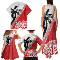Fiji and Tonga Rugby Custom Family Matching Tank Maxi Dress and Hawaiian Shirt Flying Fijians Ikale Tahi Together Pacific LT14 - Polynesian Pride
