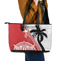 Fiji and Tonga Rugby Custom Leather Tote Bag Flying Fijians Ikale Tahi Together Pacific LT14 - Polynesian Pride