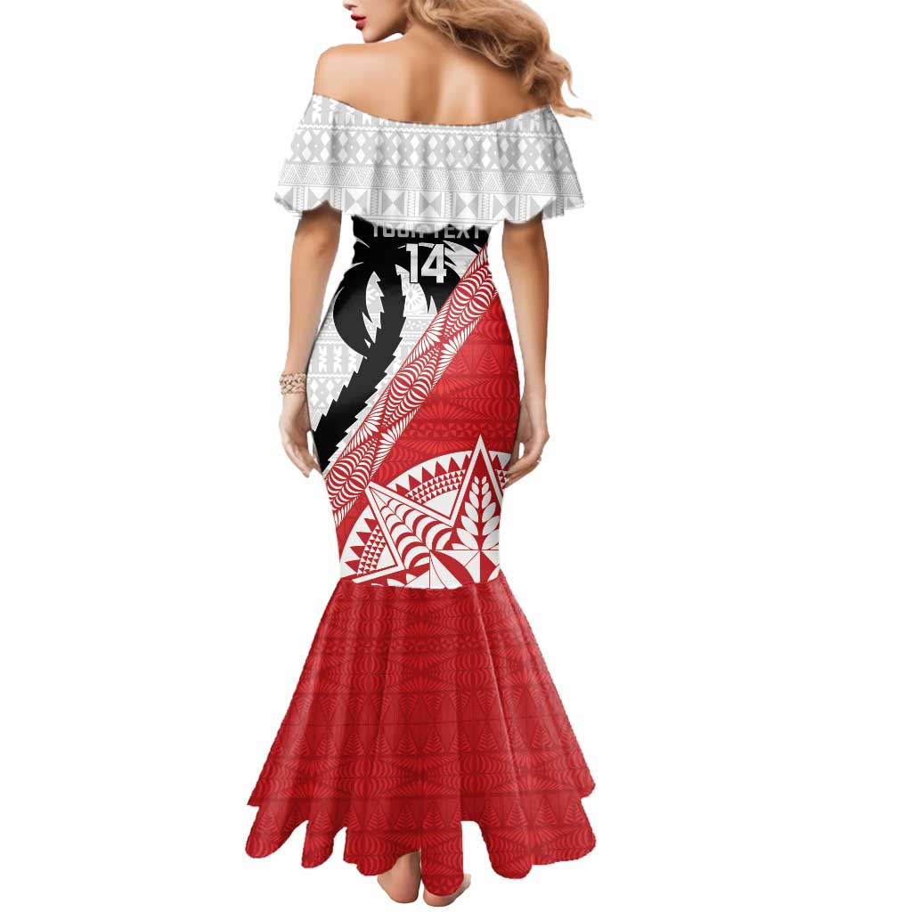 Fiji and Tonga Rugby Custom Mermaid Dress Flying Fijians Ikale Tahi Together Pacific - Polynesian Pride