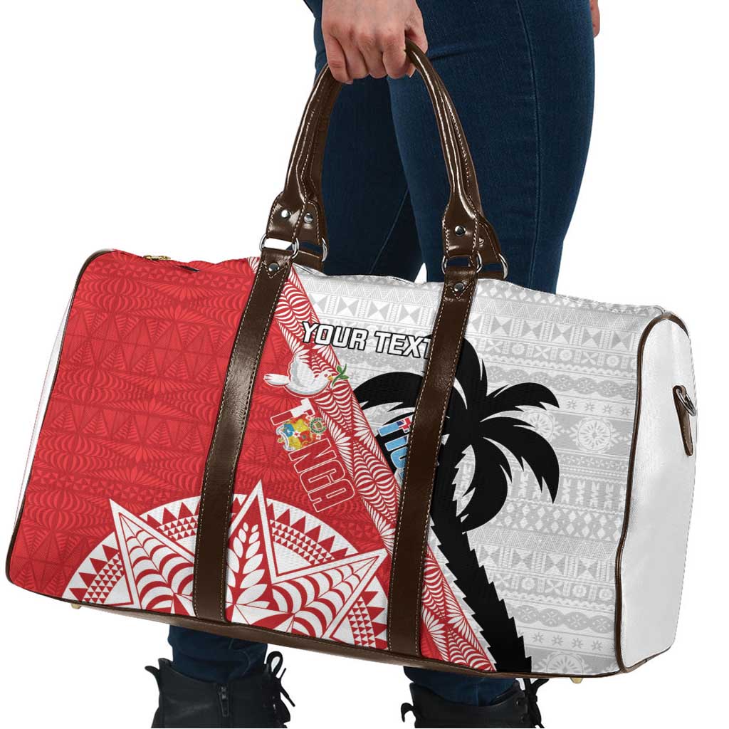 Fiji and Tonga Rugby Custom Travel Bag Flying Fijians Ikale Tahi Together Pacific - Polynesian Pride