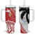 Fiji and Tonga Rugby Tumbler With Handle Flying Fijians Ikale Tahi Together Pacific - Polynesian Pride