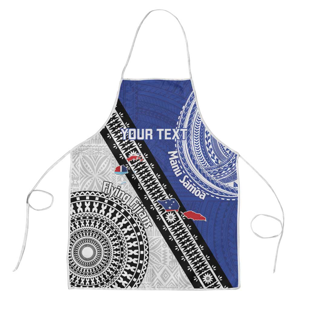 Fiji an Samoa Rugby Custom Apron Flying Fijians Manu Samoa Together Pacific - Polynesian Pride