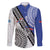 Fiji an Samoa Rugby Custom Family Matching Long Sleeve Bodycon Dress and Hawaiian Shirt Flying Fijians Manu Samoa Together Pacific - Polynesian Pride